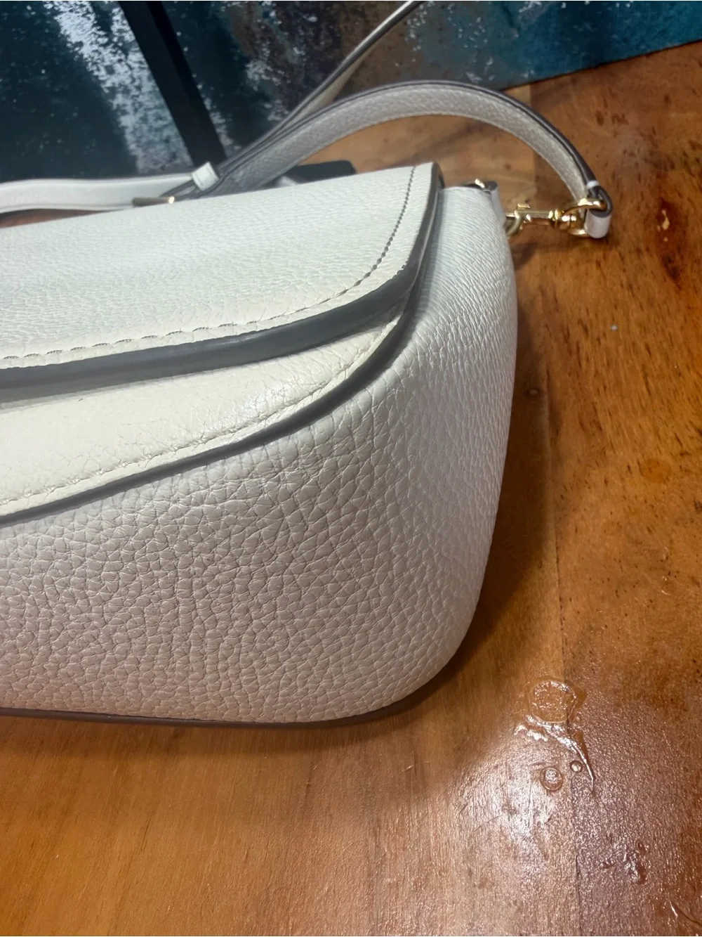 Tory Burch Quiet Luxury Thea Pebbled Leather Flap Crossbody New Ivory